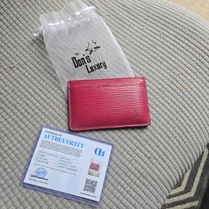 Louis Vuitton Fuschia Epi Card Holder